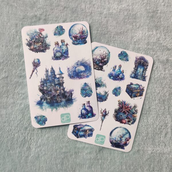 Washi-Stickbögen | "underwater treasures dark"