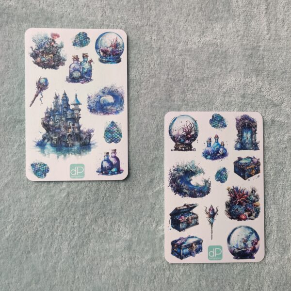 Washi-Stickbögen | "underwater treasures dark" – Bild 2