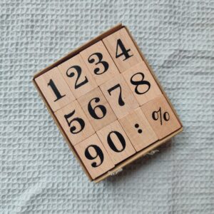 Zahlenstempel, Holz
