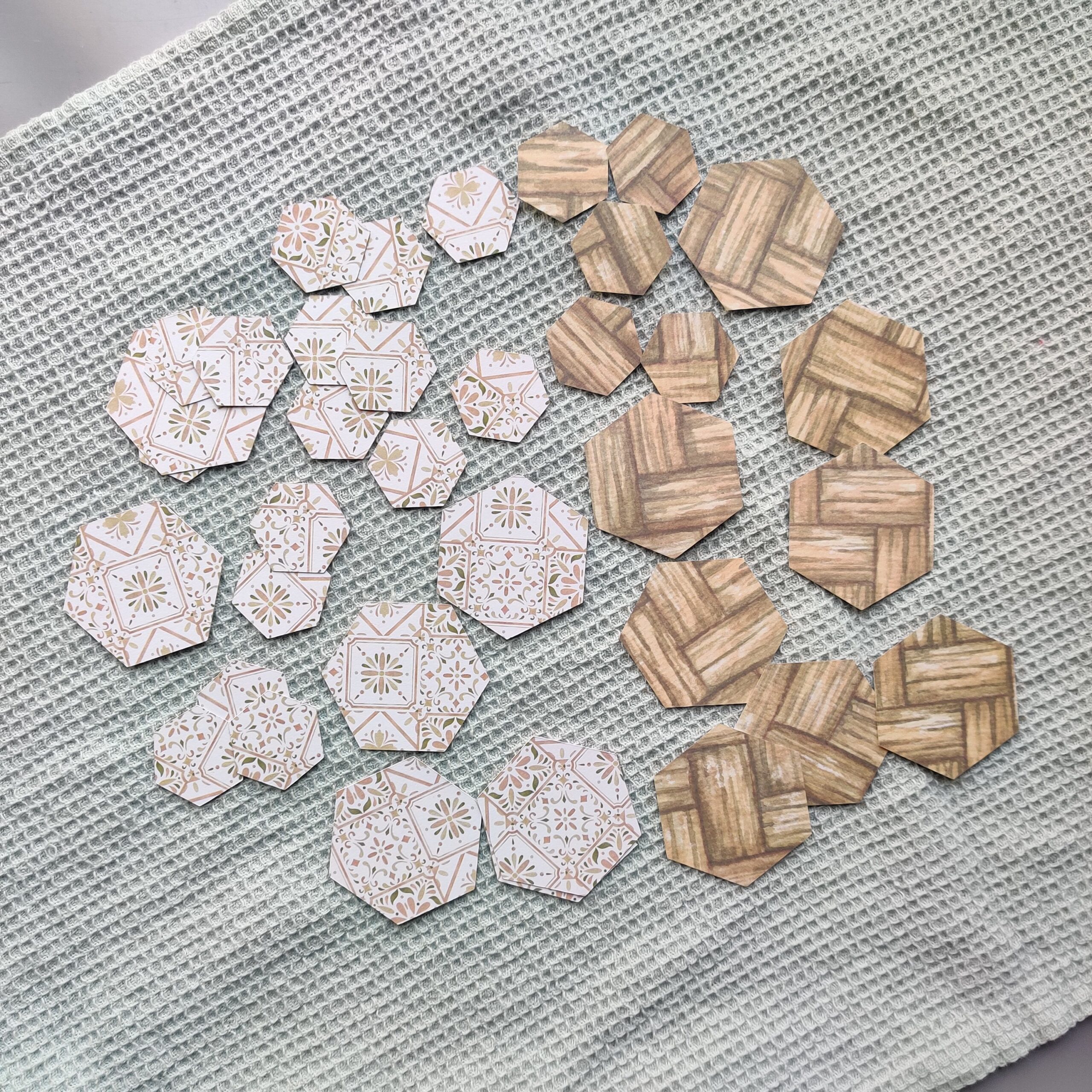 Papierset | tiles & wood