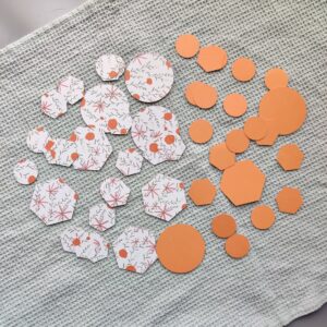 Papierset | orange flowers